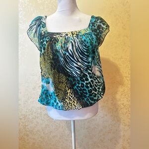 Multicolor Animal Print Women's Top